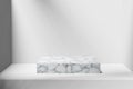 3d render of empty stand step design for product display. Royalty Free Stock Photo