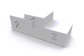 3D render empty winners podium. Royalty Free Stock Photo