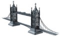 3D render of an English bridge on a white background