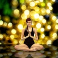 3d render of a female doing yoga Royalty Free Stock Photo