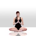 3d render of a female doing yoga Royalty Free Stock Photo