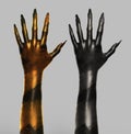 3d render female witch hand colored isolated