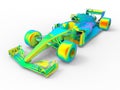 3D render - finite element analysis racing car chassis Royalty Free Stock Photo