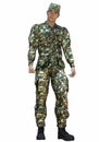 Handsome Asian Soldier in Camouflage Uniform Royalty Free Stock Photo