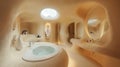 futuristic biomorphic bathroom designs interior