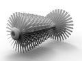 3D render - gas turbine propulsion blades