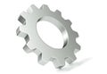 3d render of gear over white background Royalty Free Stock Photo