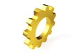 3d render of gear over white background Royalty Free Stock Photo