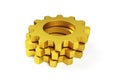 3d render of gear over white background Royalty Free Stock Photo
