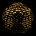 3d render of geometric platonic object Royalty Free Stock Photo
