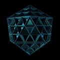 3d render of geometric platonic object Royalty Free Stock Photo