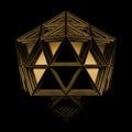 3d render of geometric platonic object Royalty Free Stock Photo