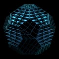 3d render of geometric platonic object Royalty Free Stock Photo