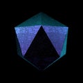3d render of geometric platonic object Royalty Free Stock Photo