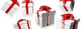 3d render gifts. christmas gift box