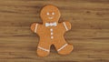 ginger coockies on wooden background, Christmas gingerbread coockies