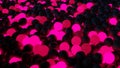 3D render glowing Spheres,pink and black