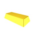 3d render of gold bar on white bachground