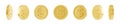 3d render gold coin rotate animation sprite sheet