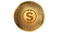 3d Illustration All Sports Soc Cryptocurrency Coin Symbol