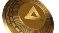 3D Render Golden Basic Attention Token Bat Cryptocurrency Coin Symbol Close up