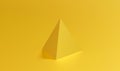 3d render of golden pyramid Royalty Free Stock Photo