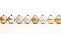 3d render of golden and silver easter eggs on white background Generative AI Royalty Free Stock Photo