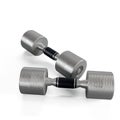 3D render of gray gym weights isolated on a white background Royalty Free Stock Photo