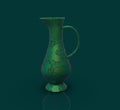 3d render of a green antique jug