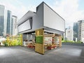 3d render grocery vegetables fruits shop