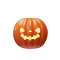 3D render halloween spooky pumpkin head