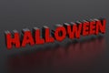 3D Render Halloween text. Royalty Free Stock Photo