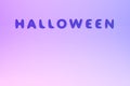 3d render of halloween text in studio light. Copy space