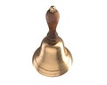 3D render of Hand Bell isolated on white Royalty Free Stock Photo