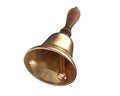 3D render of Hand Bell isolated on white Royalty Free Stock Photo