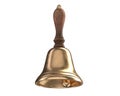 3D render of Hand Bell isolated on white Royalty Free Stock Photo