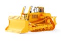 3d render heavy duty construction bulldozer vehicle tractor