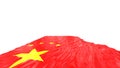 3D render High Resolution Flag of China silk. Chinese Background Flag Hires.