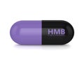 3d render of HMB pill over white Royalty Free Stock Photo