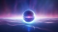 3D Render Holographic Planet in a Futuristic, Holographic Planet, Futuristic Space, Sci Fi