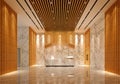 3d render of luxury hotel reception Royalty Free Stock Photo