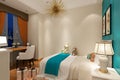 3d render of  hotel room Royalty Free Stock Photo