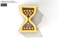 3D Render Hourglass Mouse Symbol with Abstract Pen Tool Created Clipping Path Included in JPEG Easy to Composite