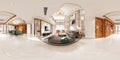 3d render house interior 360 degrees