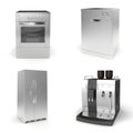3d render of household appliances Royalty Free Stock Photo