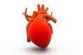 3d render of human heart Royalty Free Stock Photo
