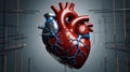 3D render human heart shape for study of human organs Royalty Free Stock Photo