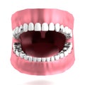3d render of human teeth with fillings