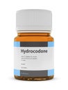 3d render of hydrocodone bottle with pills