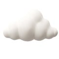 3d render icon design of bright clear cloud weather element for meteorology cute cartoon styl